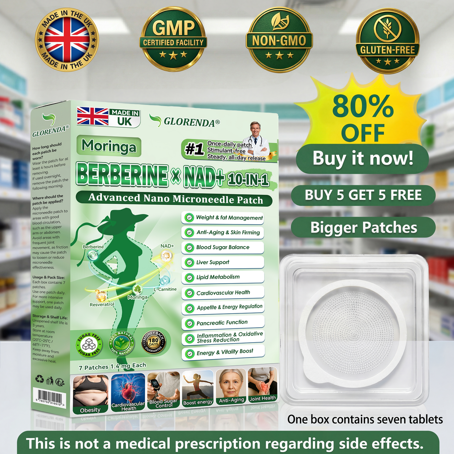 🇬🇧𝑶𝒇𝒇𝒊𝒄𝒊𝒂𝒍 𝑺𝒕𝒐𝒓𝒆  |🎈 𝐆𝑳𝑶𝗥𝗘𝗡𝘿𝘼® 𝙈𝒐𝒓𝒊𝒏𝒈𝗮 · 𝗕𝗲𝗿𝗯𝐞𝐫𝐢𝐧𝙚 × 𝙉𝑨𝑫+ 𝟏𝟎-𝙞𝙣-1 𝘼𝒅𝒗𝒂𝒏𝒄𝒆𝐝 𝐍𝐚𝐧𝙤 𝙈𝙞𝙘𝙧𝙤𝙣𝒆𝒆𝒅𝒍𝐞 𝐏𝐚𝐭𝙘𝙝(𝐉𝐮𝐬𝐭 𝐨𝐧𝐜𝐞 𝐚 𝐝𝐚𝐲, 𝐯𝐢𝐬𝐢𝐛𝐥𝐞 𝐜𝐡𝐚𝐧𝐠𝐞𝐬 𝐢𝐧 𝟕 𝐝𝐚𝐲𝐬） ✅ 𝐅𝐨𝐫 𝐨𝐛𝐞𝐬𝐢𝐭𝐲, 🅛🅞🅞🅢🅔 🅢🅚🅘🅝,𝐝𝐢𝐚𝐛𝐞𝐭𝐞𝐬, 𝐬𝐥𝐞𝐞𝐩 𝐚𝐩𝐧𝐞𝐚, 𝐣𝐨𝐢𝐧𝐭 𝐢𝐬𝐬𝐮𝐞𝐬, 𝐚𝐧𝐝 𝐦𝐨𝐫𝐞